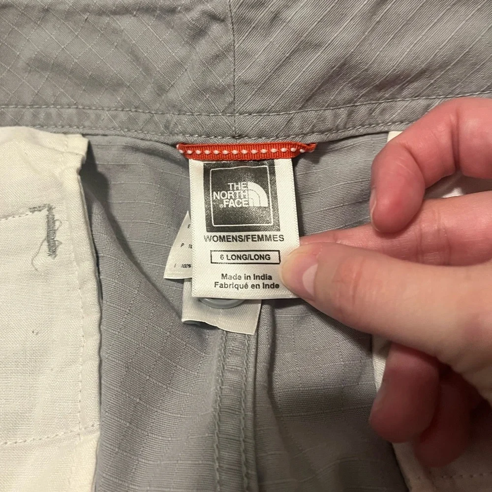 The‎ North Face rip stop cotton gray shorts women’s 6 tall